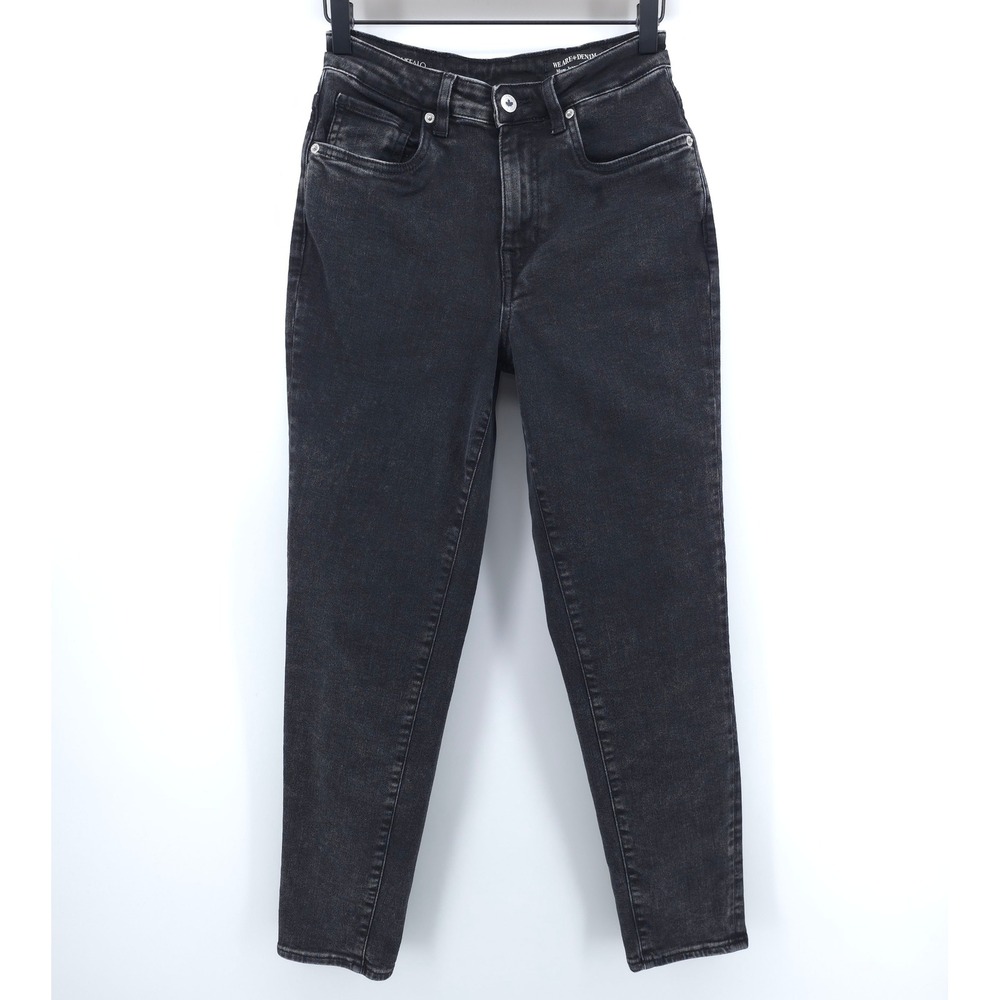 Buffalo Womens Mom Jeans Margot Size 26 Black High Rise Tapered‎ Denim